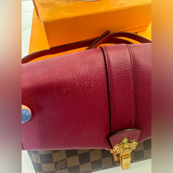 Louis Vuitton Clapton Brown and Purple Damier Ebene shoulder bag - Picture 9 of 13